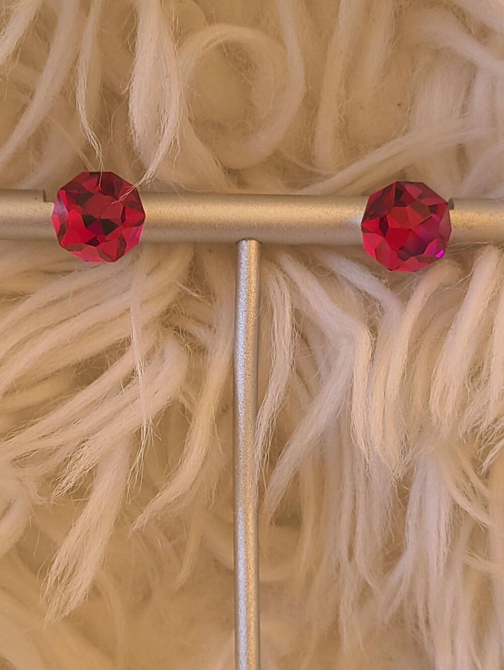 Very Rare Swarovski Nuts Stud Earrings Fuchsia (Style 1076304)- Like New